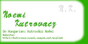 noemi kutrovacz business card