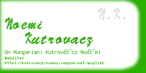 noemi kutrovacz business card